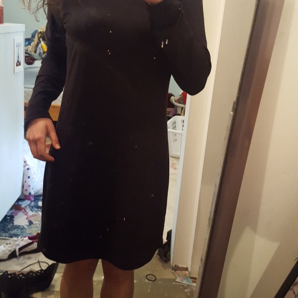 Basic Soft Black Dress - Picture 3 of 4